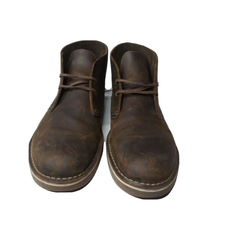 Clarks Bushacre 2 Leather Chukka Boots Men's Size 13 M Dark Brown